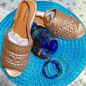 Gold Slingback Sandals 11M